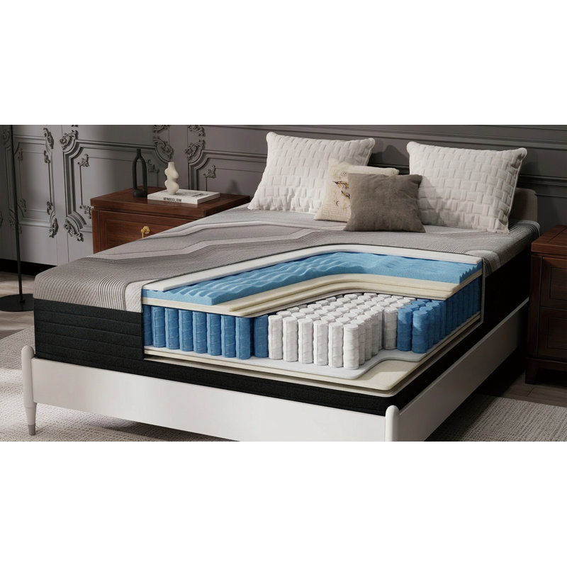 14" Mudium Plush Hybrid Mattress , Twin