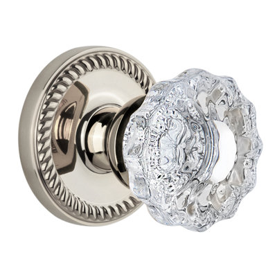 Bouton de porte en cristal Grandeur Newport Rosette