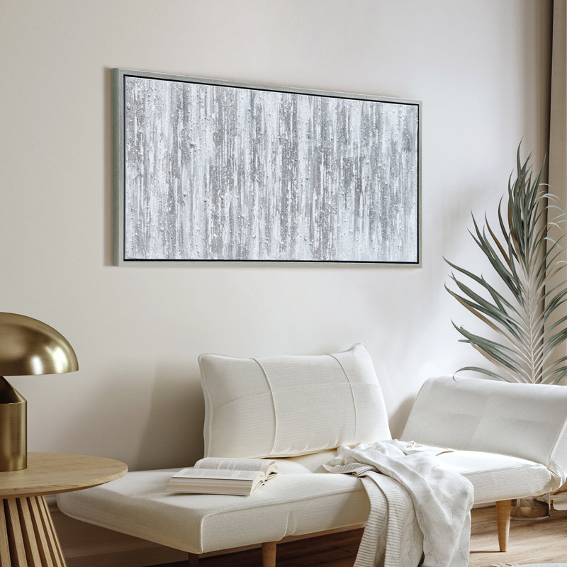 Silver Frequency by Martin Edwards - Floater Frame Painting