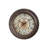 15" Round Wall Clock, Antique Brown, Transitional | Gift Idea