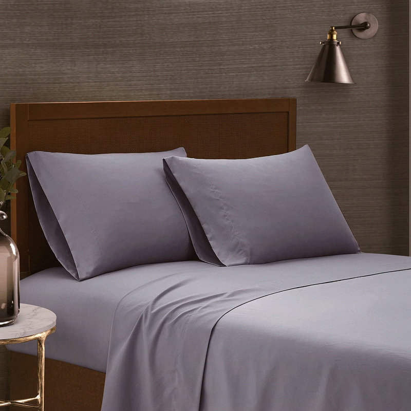 Luxury Soft Microfiber Sheet Set - 6 Piece Solid Bedding Bundle with Pillowcases - Garment Washed for Ultimate Comfort and Durability