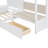 Twin Size House Bed With Upholstered , Charging Feature, Wireless Charging, Shelves, Two Drawers, White For Space Compactness Capacity, 2 Liveliness-2028071959