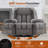 Swivel Rocker Recliner Chair With Vibration Massage And Heat For Living Room ,With Rocking Function And Side Pocket, USB Charge Port,2 Cup Holders-1811860348