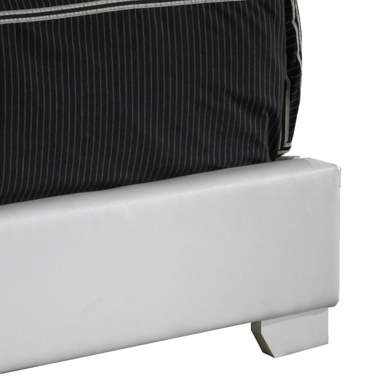 Lit plateforme Elegant, Blanc, Grand
