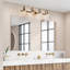 Lustre rectangulaire à 3 lumières pour îlot de cuisine avec détails en bois Connie-Agnes