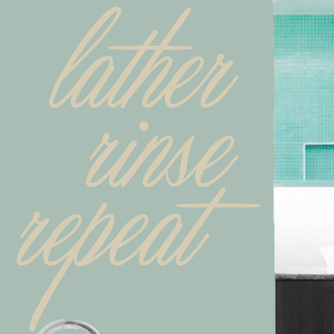 Décalcomanie murale répétition de rince lather, Beige clair