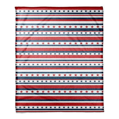 Stars And Stripes Hand Woven Throw Blanket