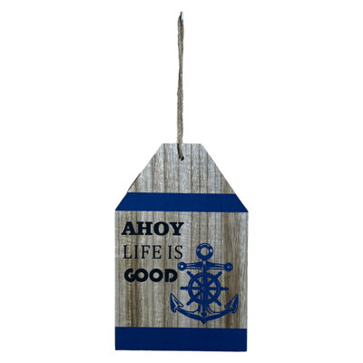 Text-Ahoy Life Is Good With Anchor Hanging Ornament