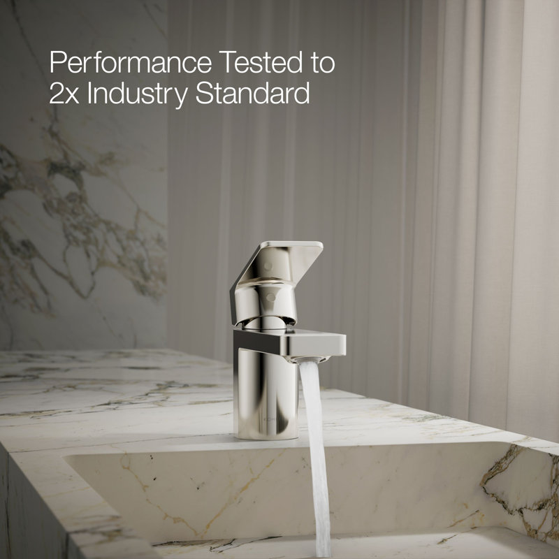 Parallel Single Hole Bathroom Faucet, Polished Nickel