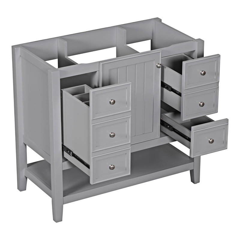 Base de meuble-lavabo moderne seulement, Gris