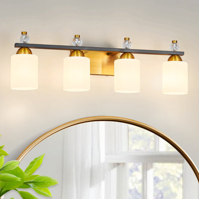 Luminaires de meuble-lavabo en verre Mid-Century E26