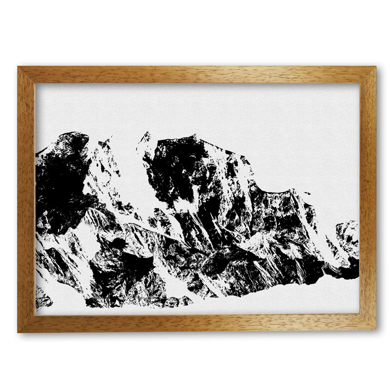 Mountains II - Print, 42cm H x 29.7cm W x 4cm D, Wrapped Canvas