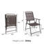 Chaise de salle à manger 2 pièces, aucun assemblage requis, capacité de 350 lb, résistante à la rouille et anti-taches pour balcon / jardin