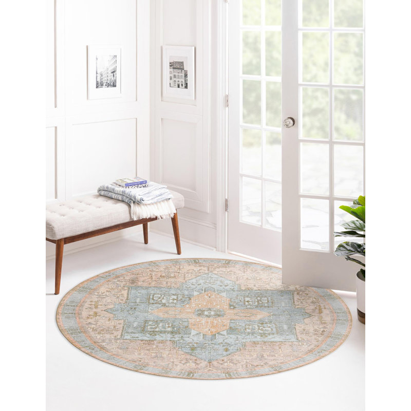 Oppie Geometric Indoor Rug, Round 7'6"