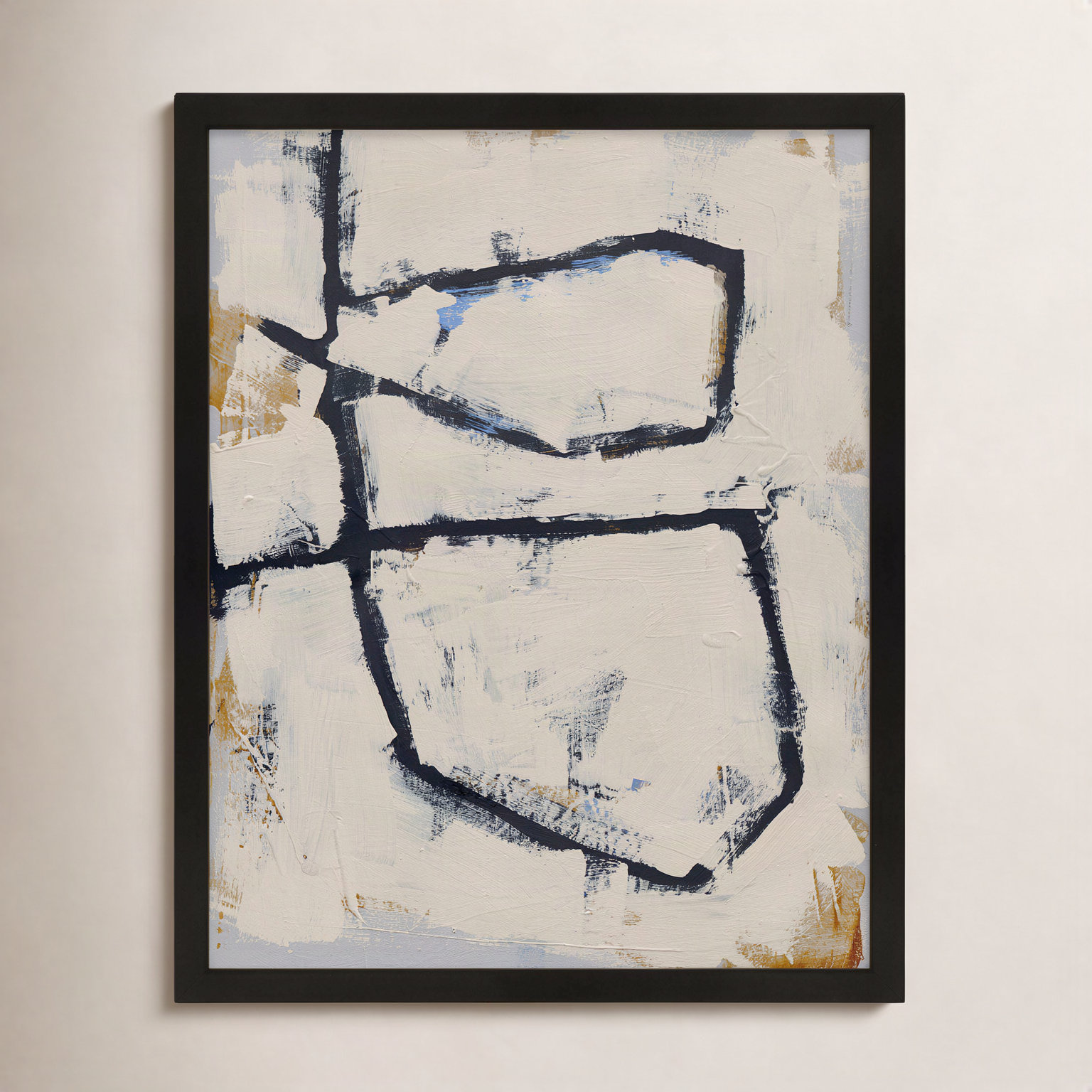 Knopf "Twisted 5" Print by Jacques Pilon, 30" W x 38" H, Black Framed Paper