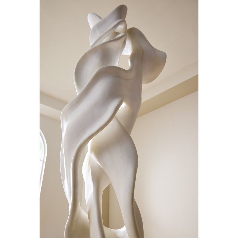 Cast Dancing Sculpture, Coupé, Faux Bleached