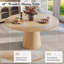 Ensemble de table de salle à manger ronde avec 4 chaises capitonnées rembourrées, ensemble de table de salle à manger de style Mid-Century pour coin-repas de cuisine-133588359-133588361-133588366