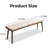 Solid Oak Wood Dining Bench Upholstered In Leather, Imported First Layer Cowhide, Soft Sponge Filling, Multifunctional For Home, 12" Wide, 17.5" High, Easy Assembly Oval - Shaped Chair Bench, Leather-9171459