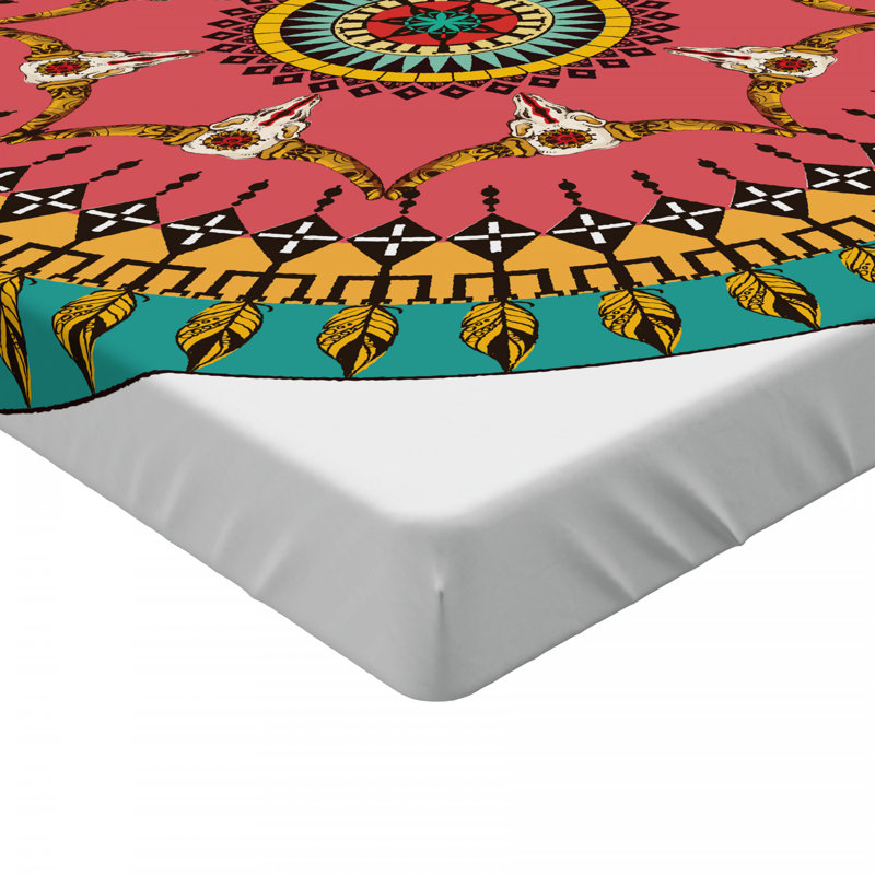Microfiber Geometric Fitted Sheet, Full Fitted Sheet