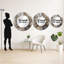 Encre liquide grise et dorée captivante - miroir mural rond abstrait en marbre_MTMIR61852-751953679
