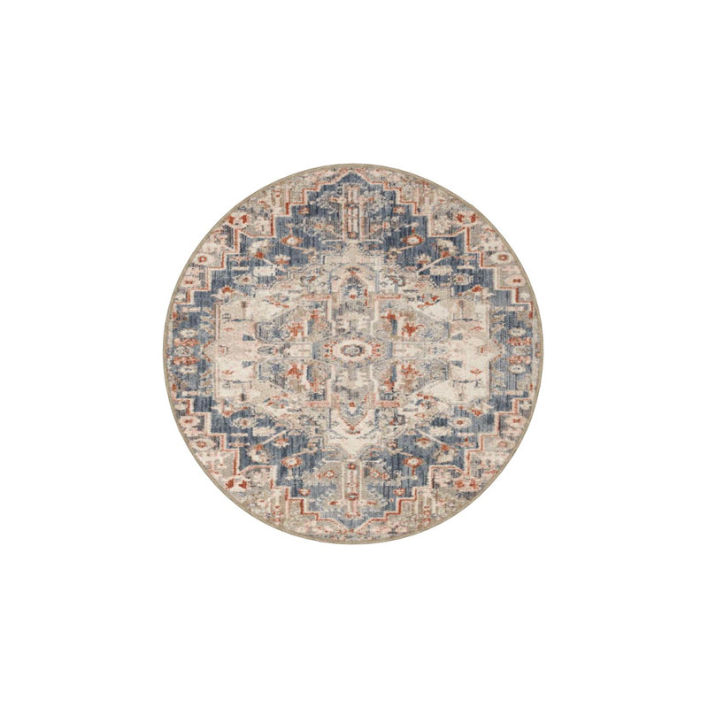 Tapis décoratif crème moderne Modern, Sous-tapis rond 3 pi 3 po inclus