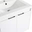 Meuble-lavabo 48 po avec lavabo en résine, système de porte à fermeture douce, 1 armoire murale et 1 armoire latérale, conception à fixation flottante en quincaillerie en contreplaqué blanc brillant, conception de montage, installation
