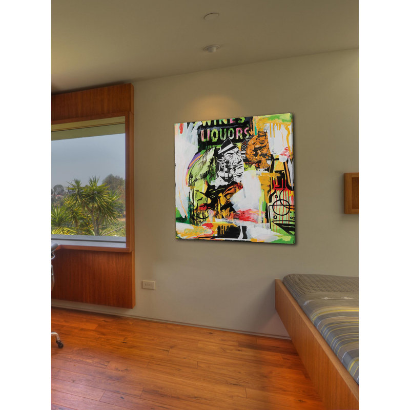 Wines X Liquors by Josh Ruggs - Wrapped Canvas Print, 122cm H x 122cm W