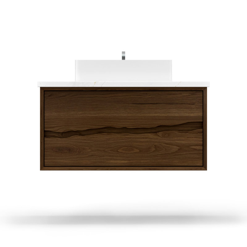 Ventura Two-Drawer Single Bath Floating Vanity, Estate Emulsion, 48"