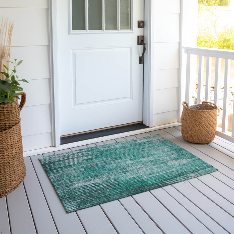 Decicco Washable Striped Indoor / Outdoor Rug