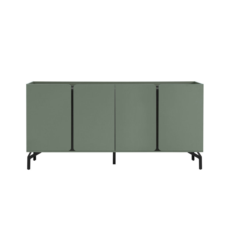 Tallie 60" Sideboard with 4 Cabinets, Sage Green