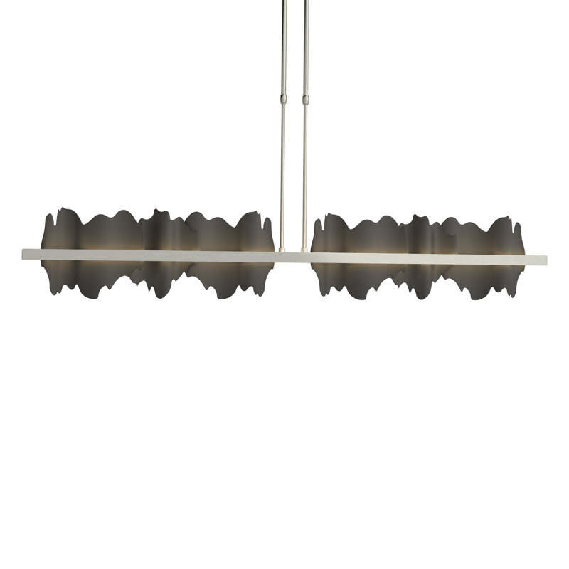 Hildene 1 - Light Unique Linear LED Pendant, Sterling, Black