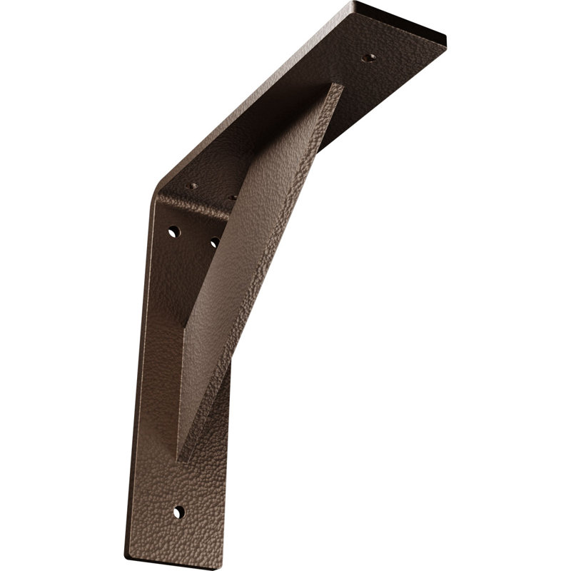 Support traditionnel en acier, H 8 po x l 2 po x P 8 po, Bronze foncé martelé