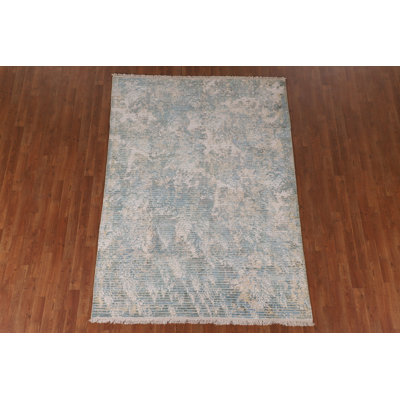 Striped Abstract Indian Area Rug 6x8
