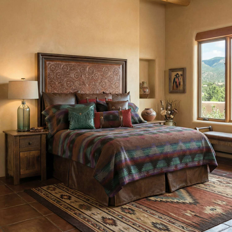 Wooded River Painted Desert Bedspread Super Queen, Super Queen Coverlet