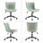 Brionni Leather Swivel Task Chair with Casters-768614427