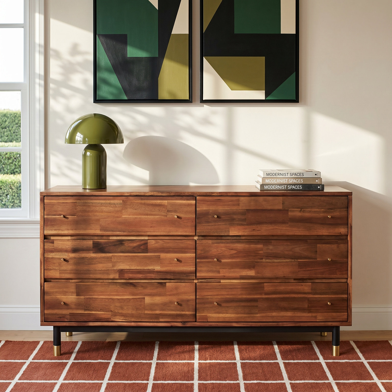 Dakota 55" Acacia Double Dresser