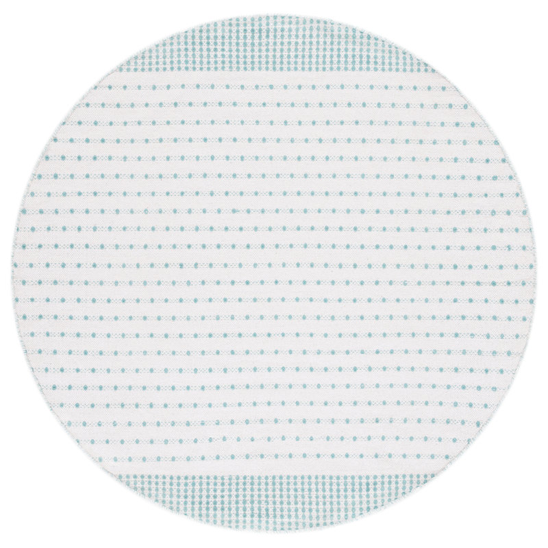 Tapis en coton à tissage plat Aitken, Rond 6 pi