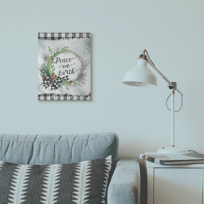 The Holiday Aisle® Peace On Earth Wreath Print | Wayfair
