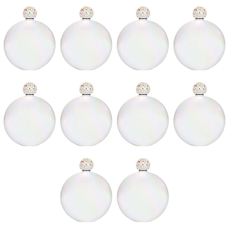 Flasque iridescente scintillante avec couvercle en strass