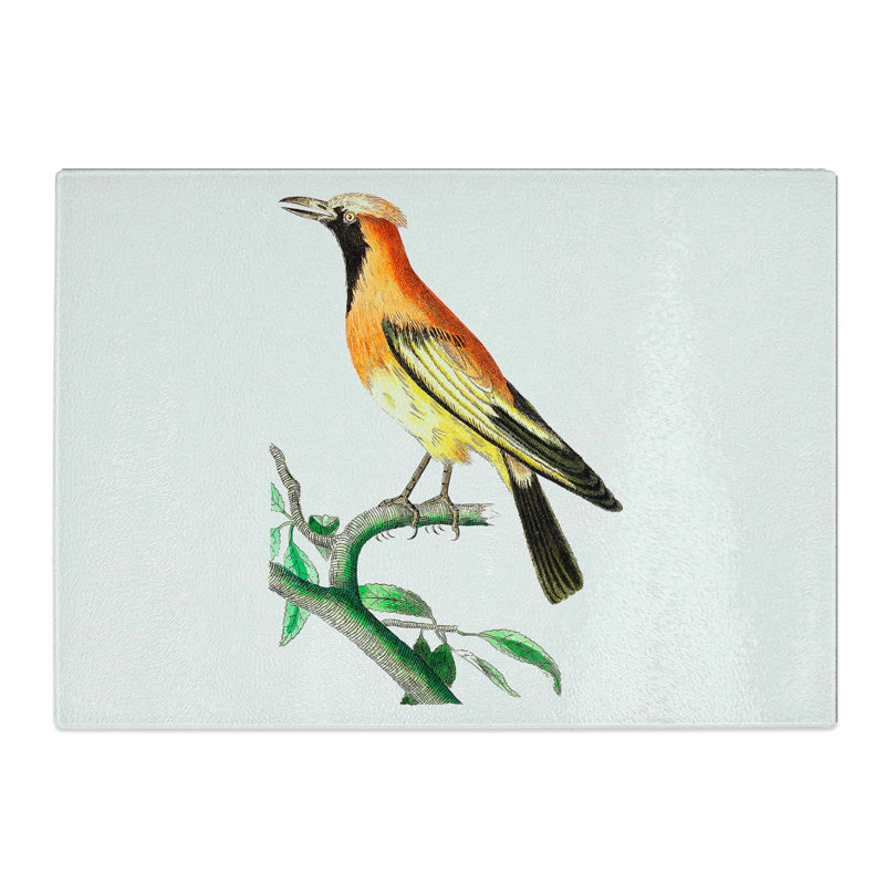 Tempered Glass Paradise Bird by George Shaw Chopping Board, 39 cm W x 28.5 cm L