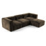 Canapé modulaire en chenille 4 pièces avec repose-pieds 4 pièces