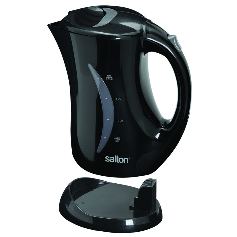Salton 1,8 pte Bouilloire sans cordon, Noir