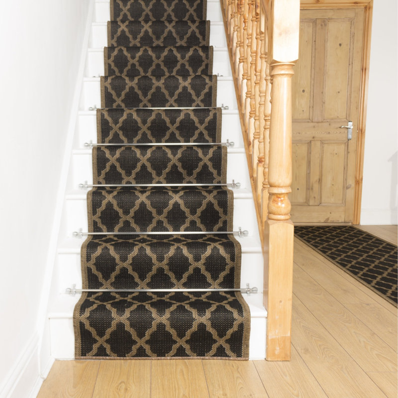 Stair Runner Trellis Flatweave Area Rug, Runner 66 x 450 cm
