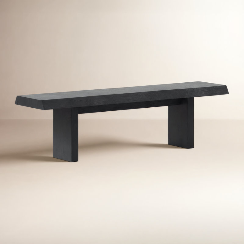 Brooks Bench, Ebonized, 18" H x 65" W x 15" D