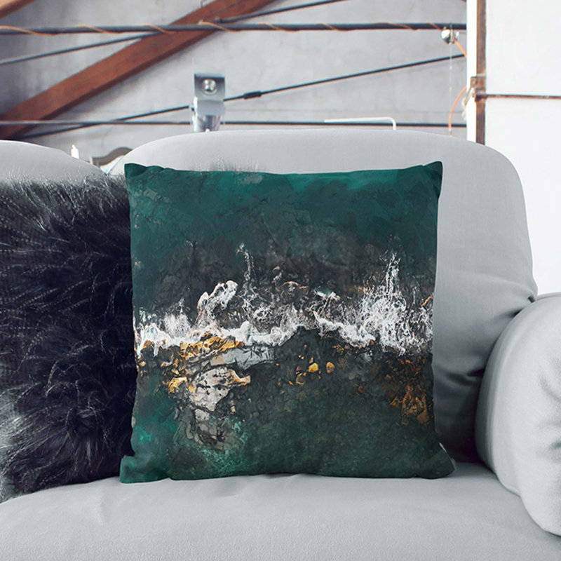Square Throw Cushion, 40cm H x 40cm W x 15cm D