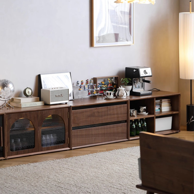Meuble télé et rangement modulaire en bois massif