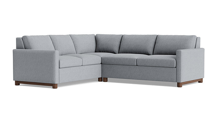 Reve Sleeper Sectional (112" x 95"), Corner On Left, Performance Weave - Zinc