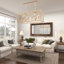 Euphony 8-Light Metal Caged Rectangular Linear Chandelier-1952441574