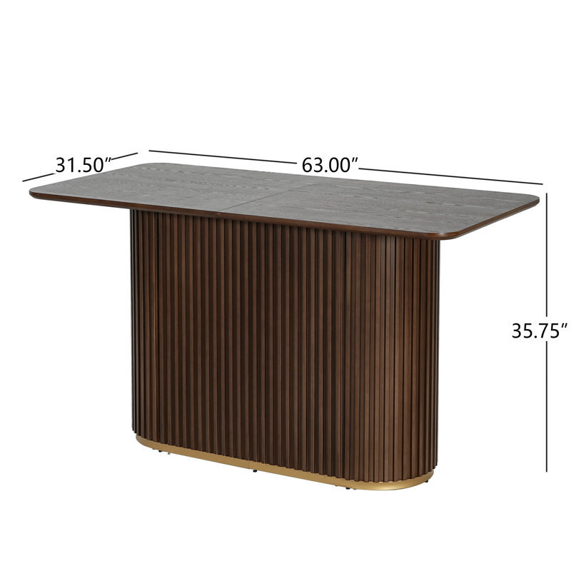 Ensemble de bar 5 pièces Kyra avec tabourets décoratifs Mid-Century, Noyer, Beige / noir / café
