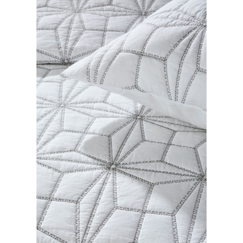Gerdemie Cotton Blend Sham, Standard, Gray